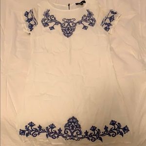 White and blue Lulus dress